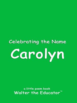 cover image of Celebrating the Name Carolyn